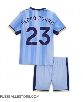 Günstige Tottenham Hotspur Pedro Porro #23 Auswärts Trikotsatzt Kinder 2024-25 Kurzarm (+ Kurze Hosen)